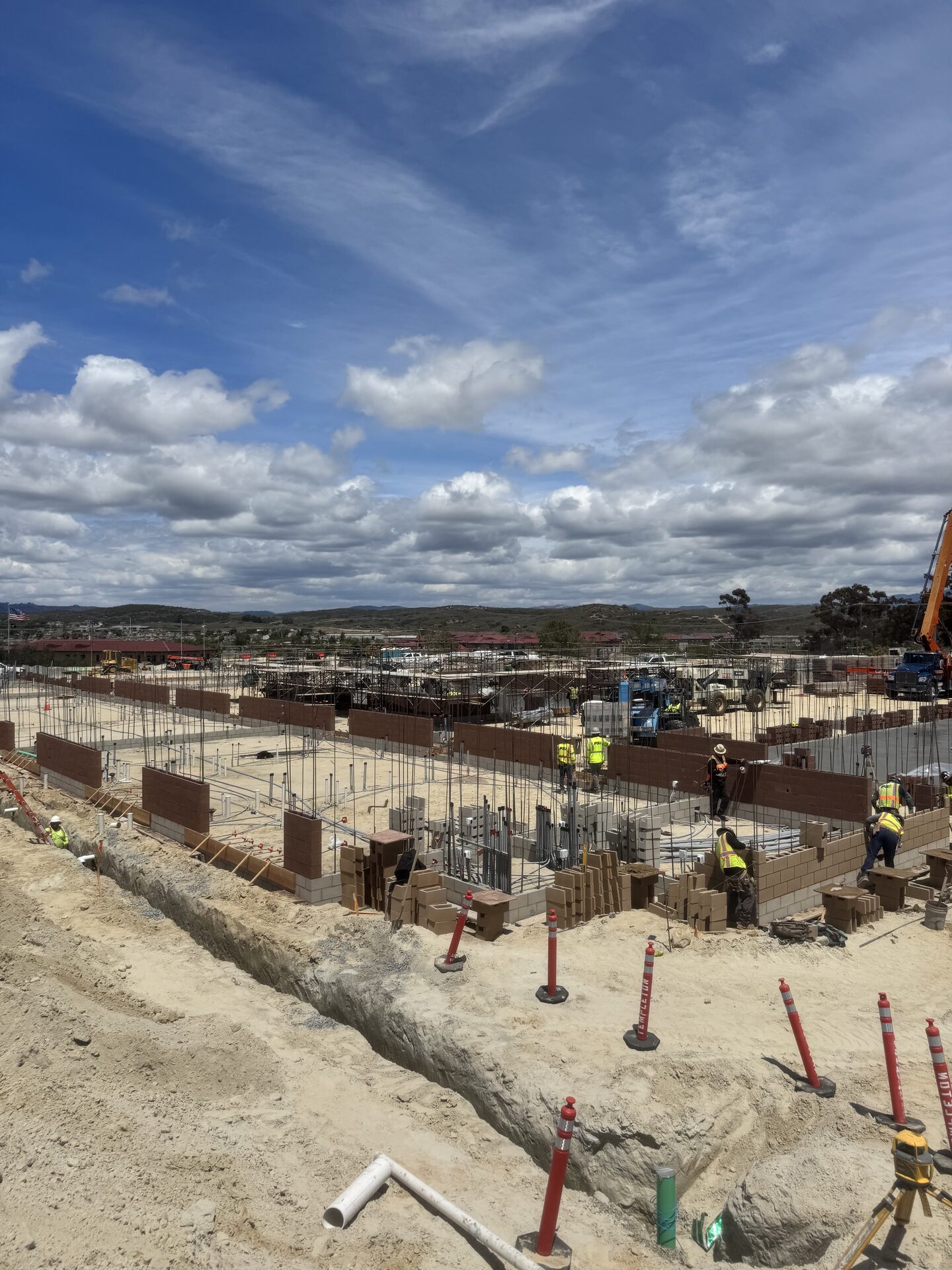 Concrete work at the Camp Pendleton Child Development Center