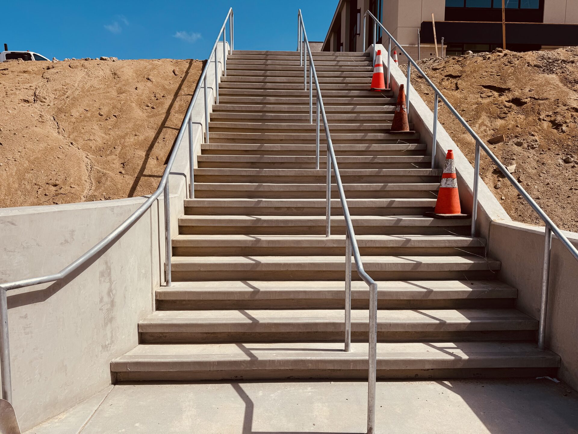 Concrete placement at the Life Time Fitness construction site in Chula Vista